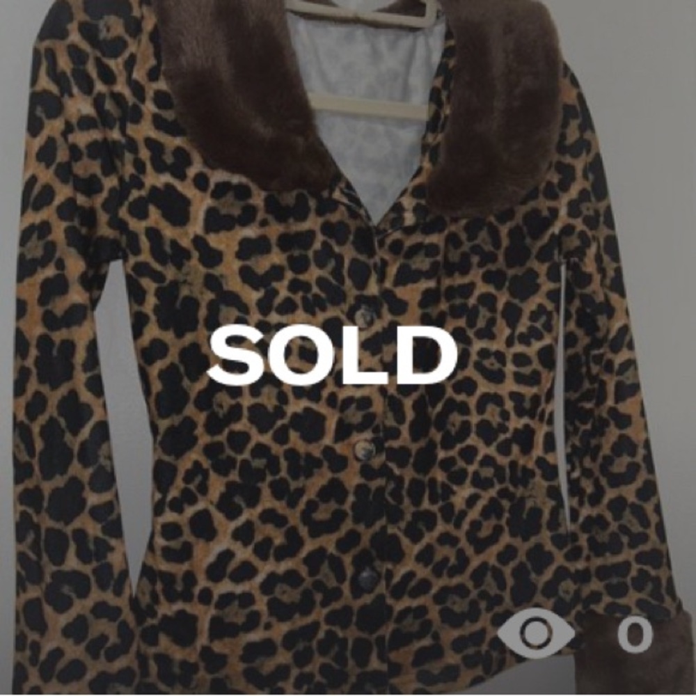 SOLD Cheetah Print Fur Lined Top
